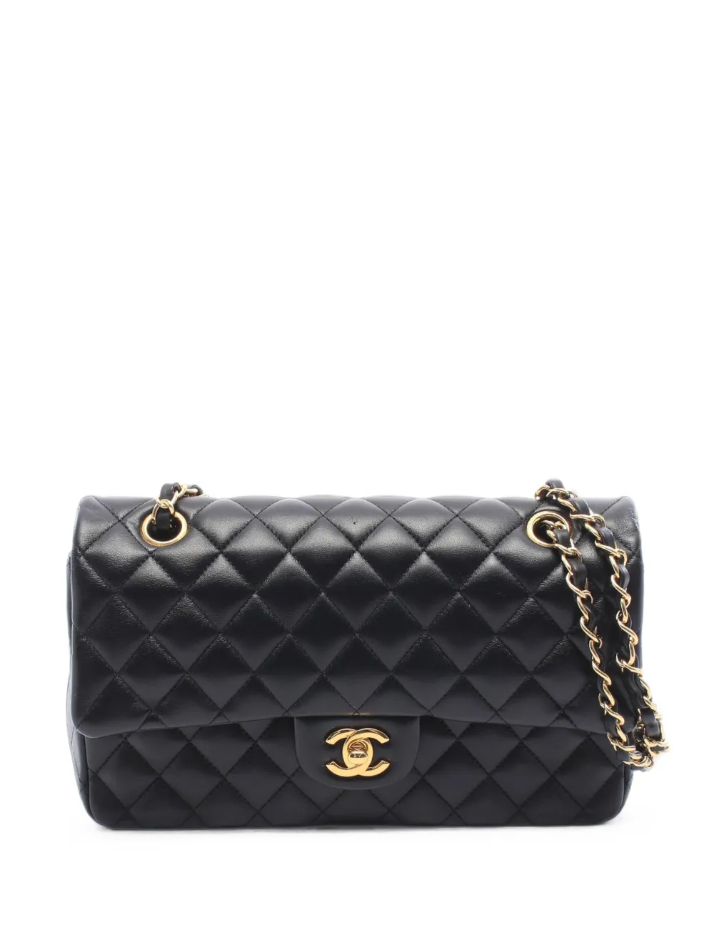 CHANEL Pre-Owned 2020-2021 Matelassé double flap shoulder bag - Nero