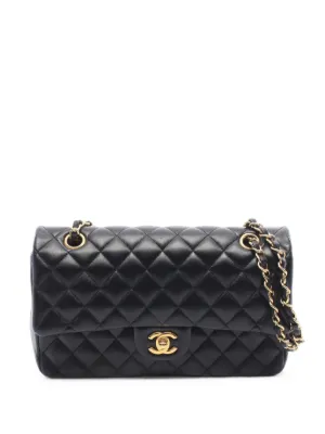CHANEL Pre-Owned 2021 Classic Double Flap Shoulder Bag | Black