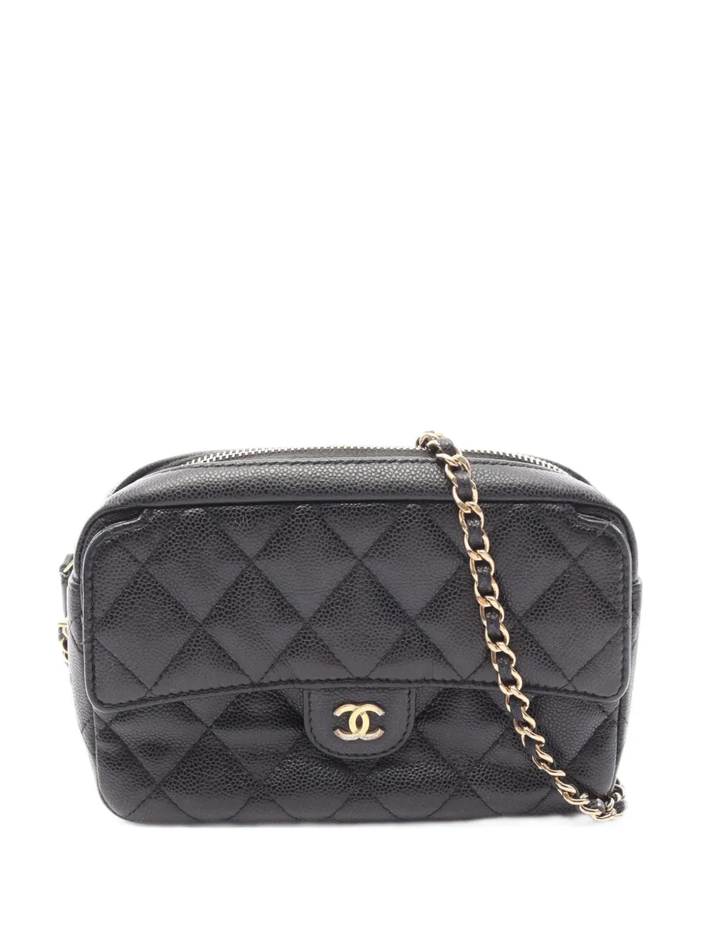 CHANEL Pre-Owned 2020s Classic Mini-Tasche mit Kettenriemen - Schwarz