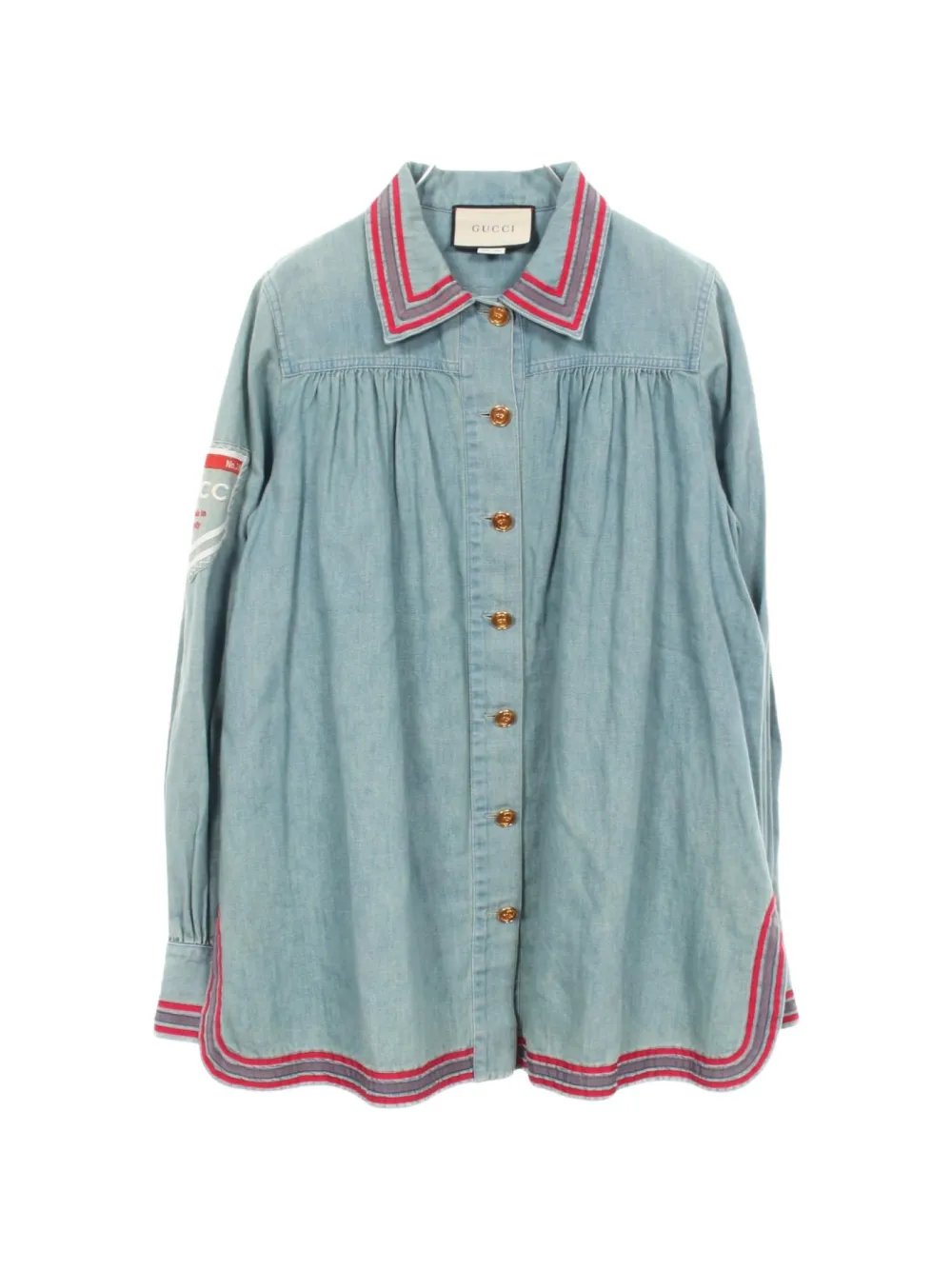 Gucci Pre-Owned chemise boutonnée Interlocking G (années 2010) - Bleu Gucci Pre-Owned chemise boutonnée Interlocking G (années 2010) - Bleu