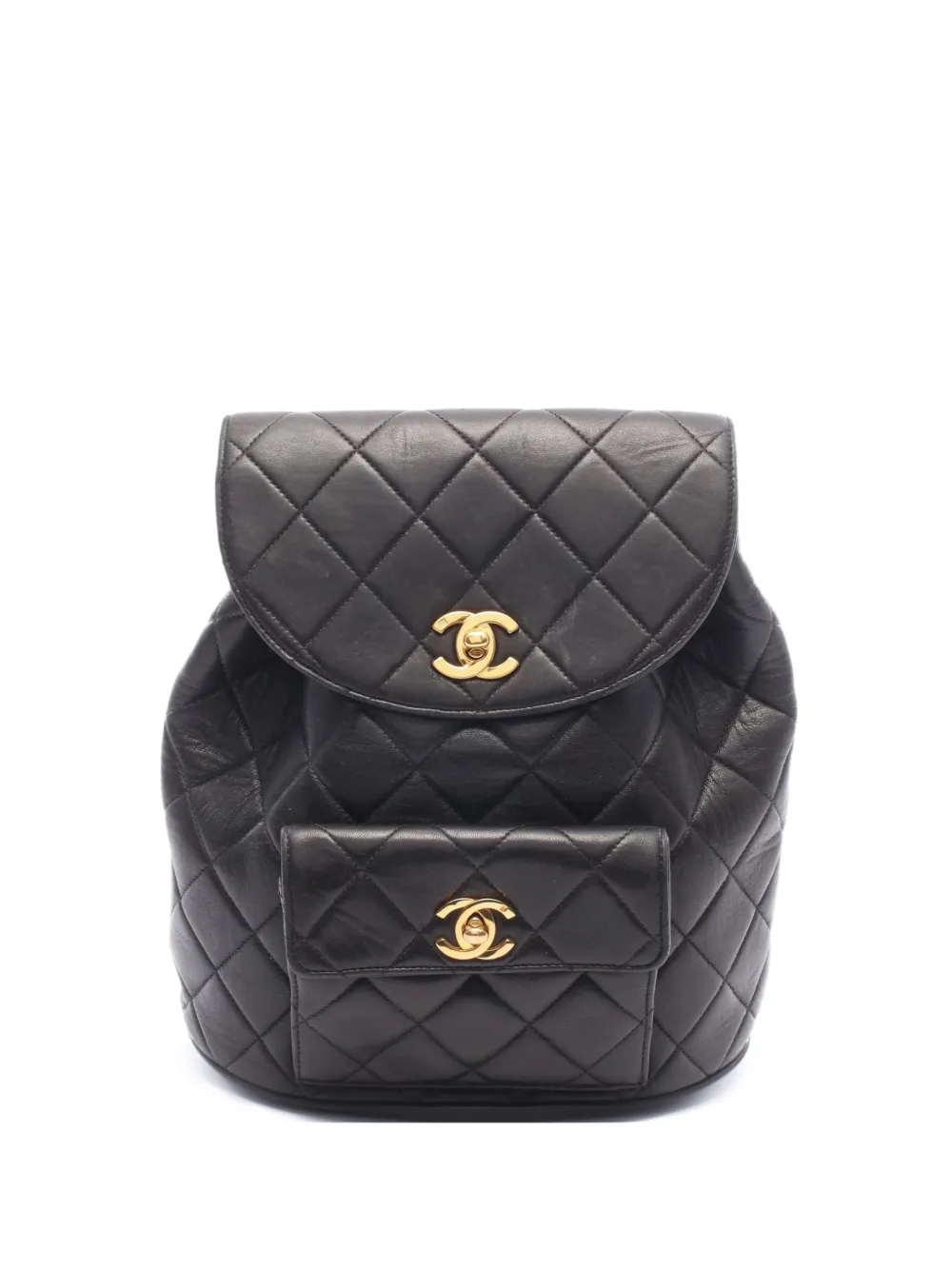 CHANEL Pre-Owned 1994-1996 Matelassé turn-lock backpack - Nero