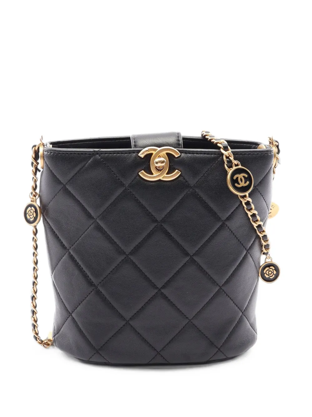 CHANEL Pre-Owned 2021 quilted bucket bag - Nero
