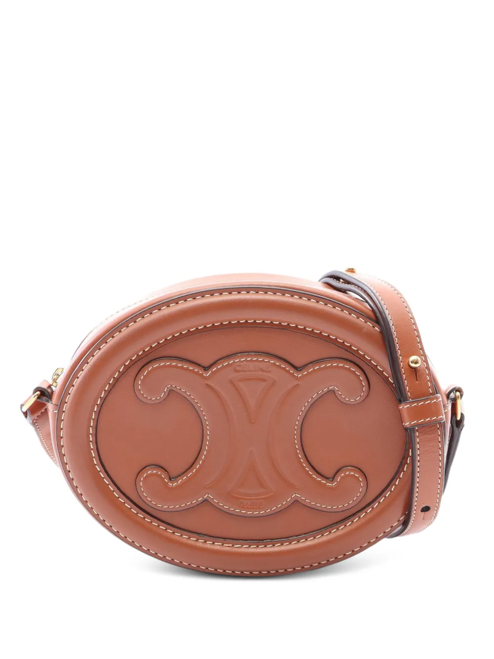 Celine Pre-Owned 2010s Triomphe Cuill shoulder bag - Marrone
