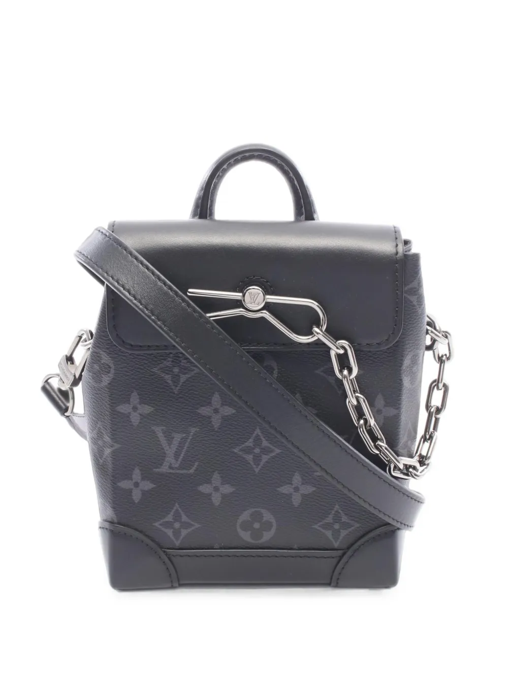 Louis Vuitton Pre-Owned 2021s nano Steamer Monogram Eclipse tote bag - Nero