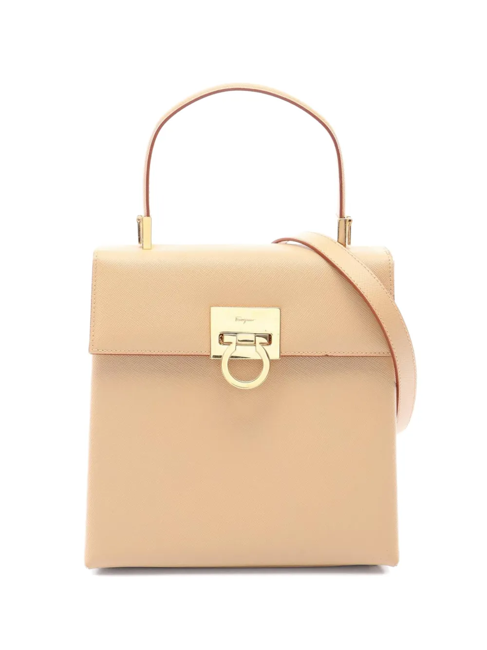 Ferragamo Pre-Owned 2010s Gancini flip-lock tote bag - Toni neutri