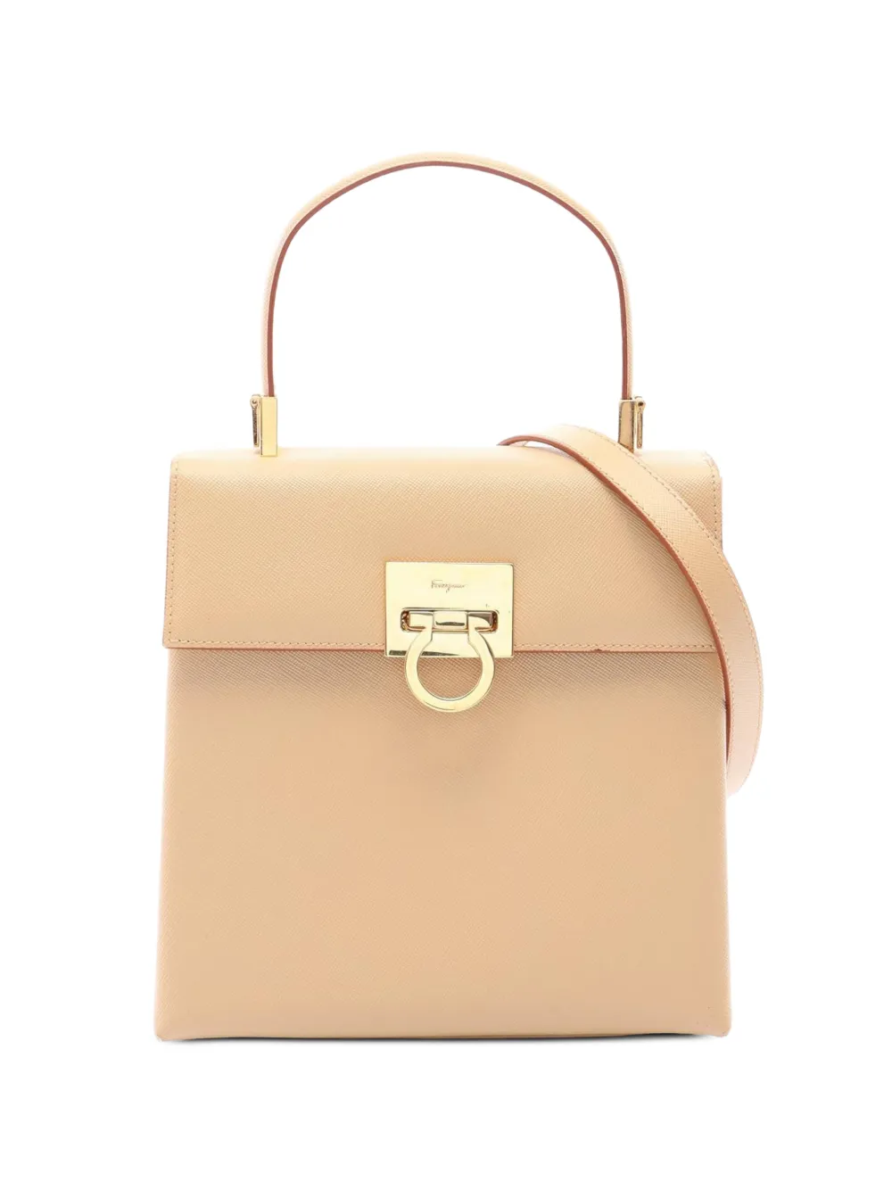 Ferragamo Pre-Owned 2010s Gancini flip-lock tote bag - Toni neutri