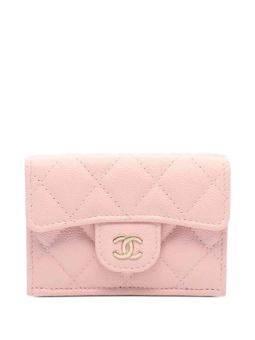 CHANEL Pre-Owned small Matelassé Caviar leather wallet - Rosa