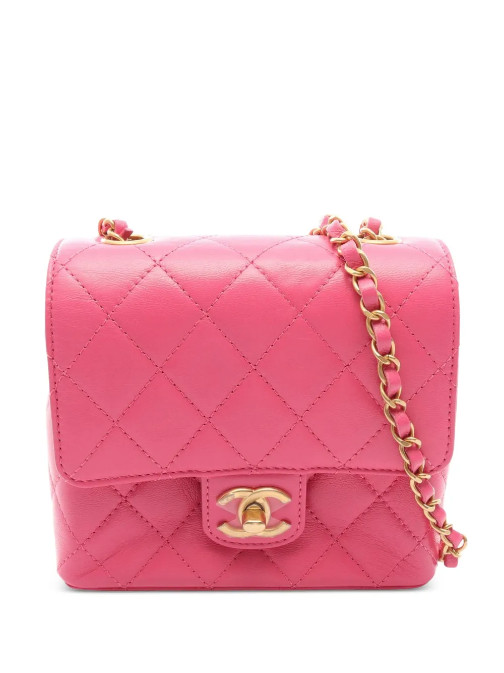 CHANEL Pre-Owned 2021 Matelassé mini bag - Rosa