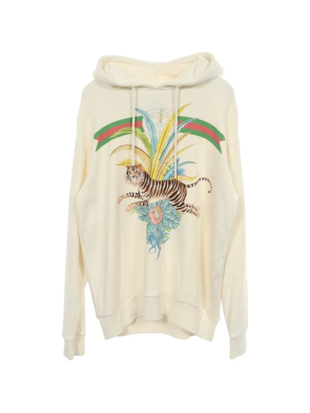 Gucci Pre-Owned 2010s tiger print hoodie - White