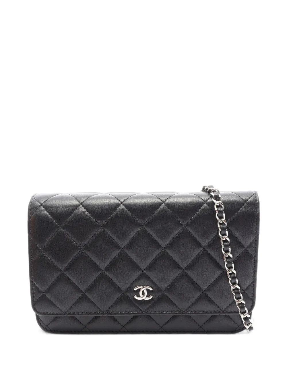 CHANEL Pre-Owned 2019 Matelasse chain wallet - Nero