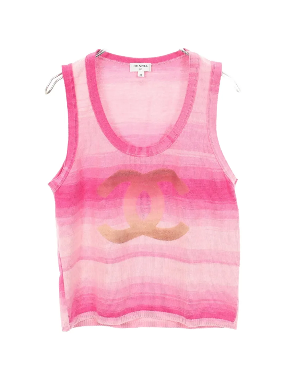 CHANEL Pre-Owned 1986-1988 Coco Mark tank top - Rosa