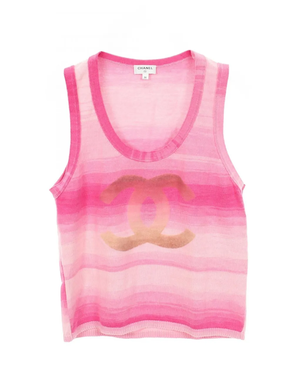 CHANEL Pre-Owned 1986-1988 Coco Mark tank top - Rosa