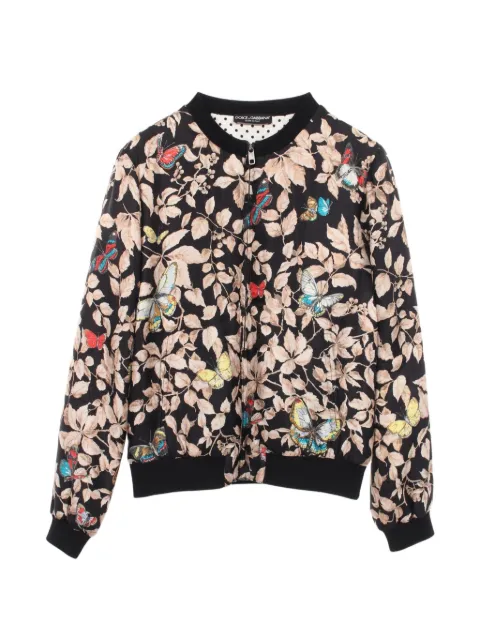 Dolce & Gabbana Pre-Owned 2010s butterfly-print bomber jacket