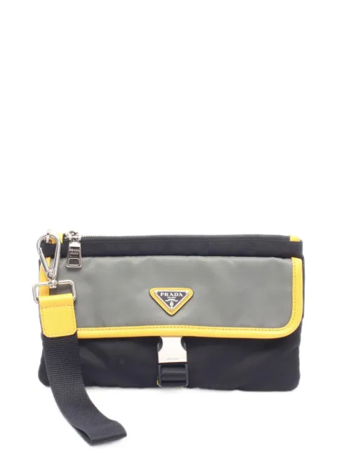 Prada Pre-Owned bolsa de mano con logo de triángulo 2010