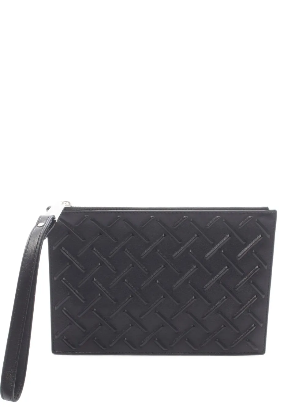 Bottega Veneta Pre-Owned Intrecciato Clutch mit Handriemen - Schwarz
