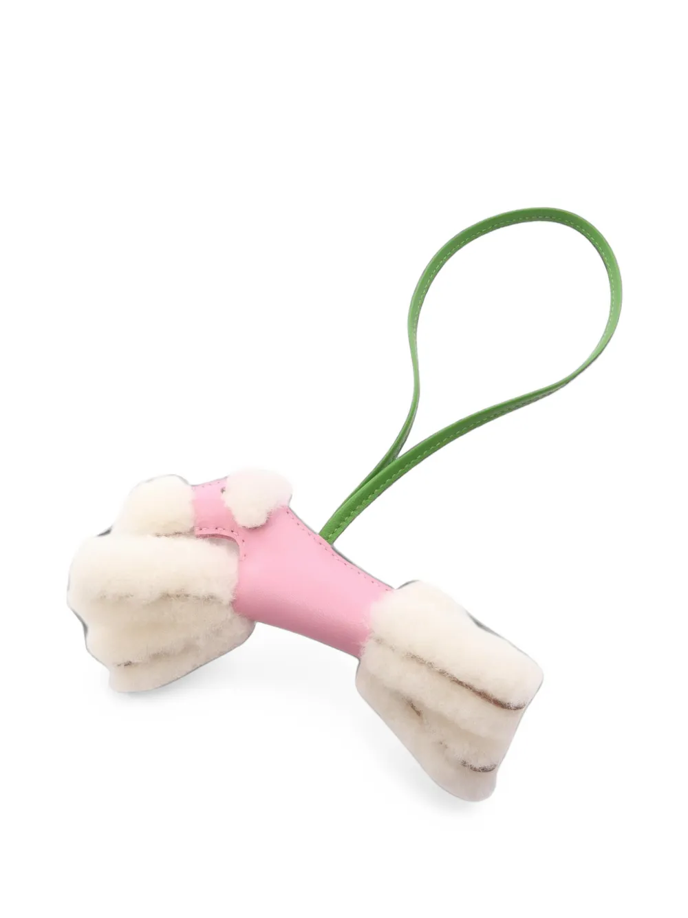 Hermès Pre-Owned Paddy shearling bag charm - Pink