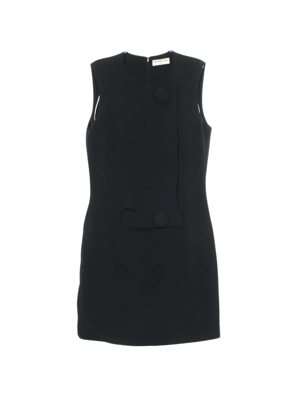 Balenciaga Pre-Owned robe courte sans manches à détails boutonnés (années 2010) - Noir