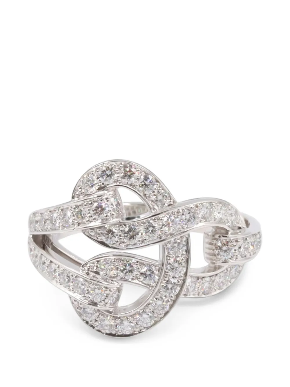 Cartier 2010s Agraff Ring mit Diamant - Silber