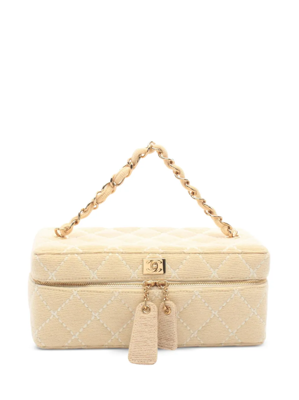 CHANEL Pre-Owned 2002-2003 Wild Stitch vanity bag - Toni neutri