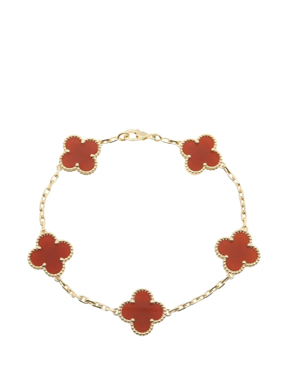 Van Cleef & Arpels Pre-Owned bracelet Alhambra orné de cornaline (années 2010)