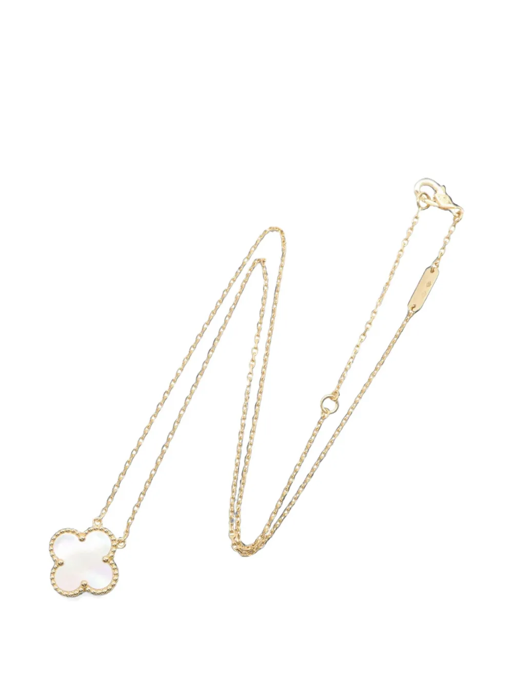 Van Cleef & Arpels Pre-Owned 2010s Vintage Alhambra mother of pearl necklace - Gold
