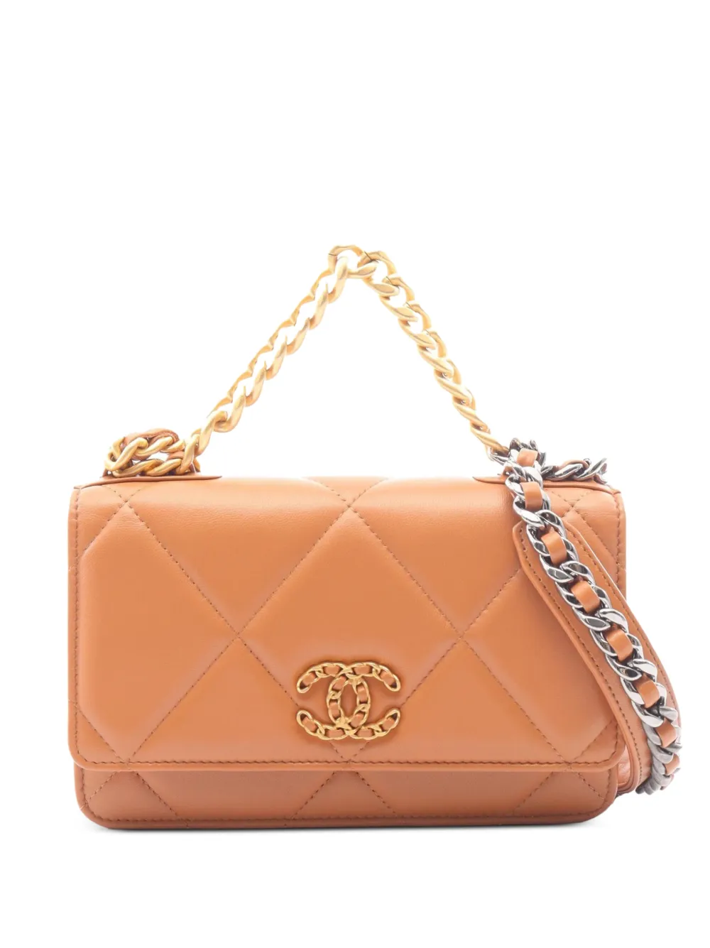 CHANEL Pre-Owned 2021s 19 matelassé tote bag - Marrone