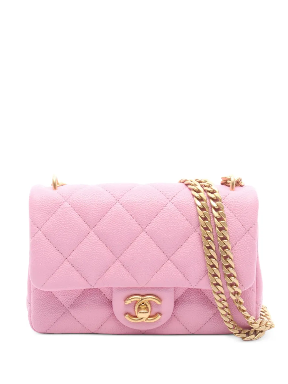 CHANEL Pre-Owned 2021 Matelassé Caviar leather shoulder bag - Rosa