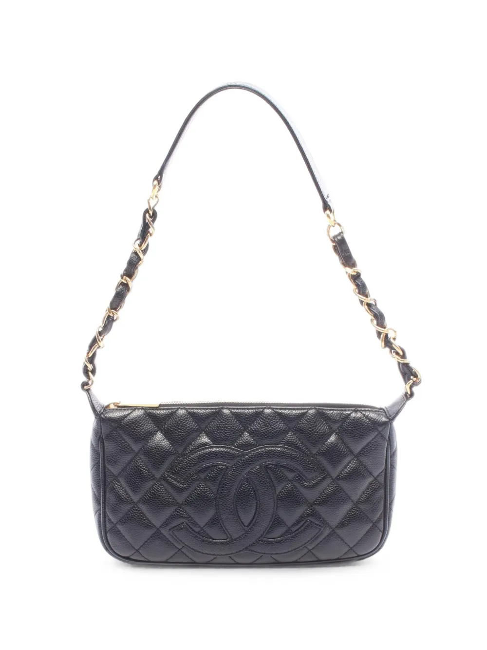 CHANEL Pre-Owned 2002-2003 Matelassé Caviar shoulder bag - Nero