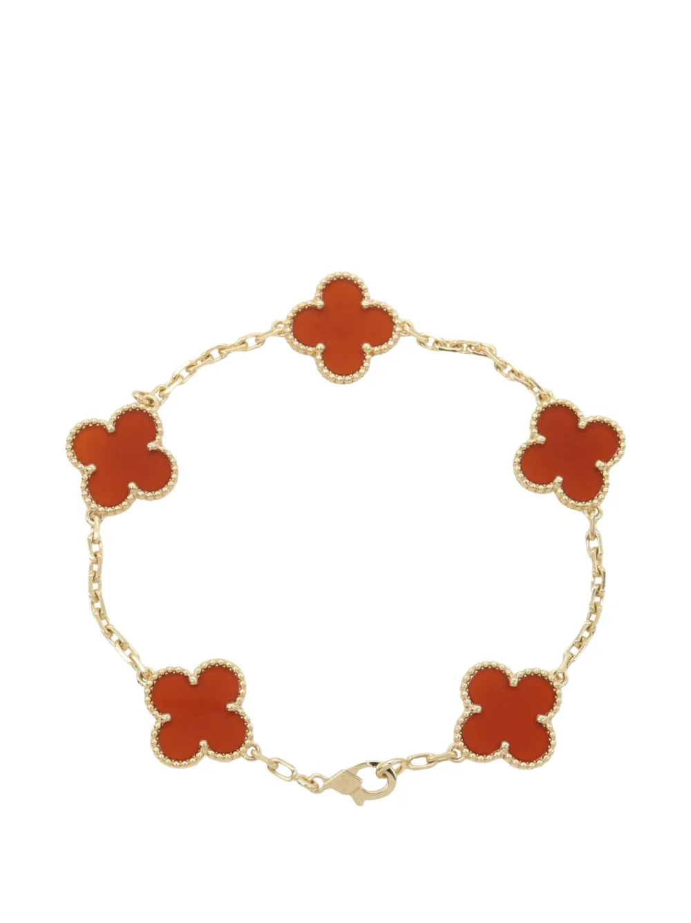Van Cleef & Arpels Pre-Owned 2010s Alhambra Armband mit Karneol - Gold