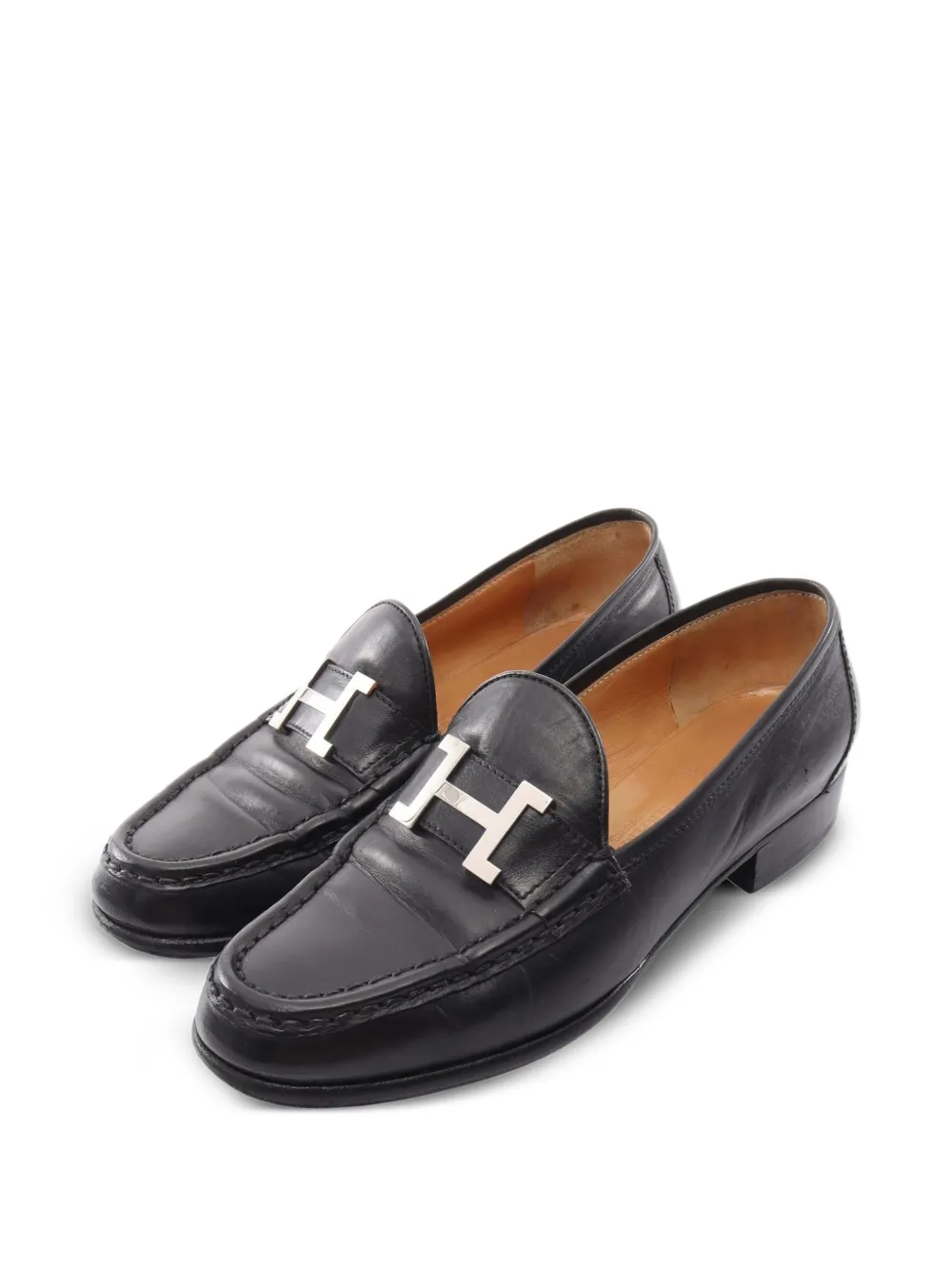Hermès Pre-Owned mocassins Constance en cuir (années 2000) - Noir Hermès Pre-Owned mocassins Constance en cuir (années 2000) - Noir