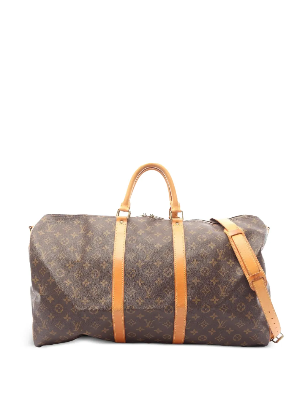 Louis Vuitton Pre-Owned Keepall Bandoulière Reisetasche mit Monogramm 55cm - Braun