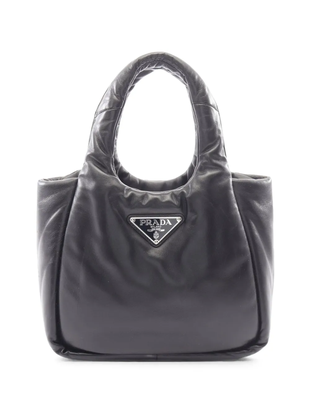 Prada Pre-Owned 2010s small padded leather tote bag - Nero