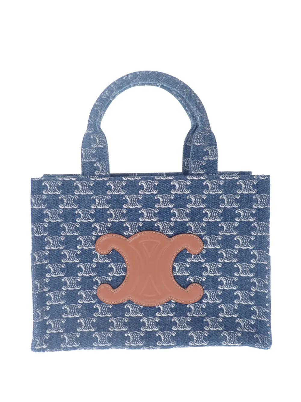 Celine Pre-Owned 2010-2026 Small Denim Triomphe Cabas Thais Tote satchel - Blu