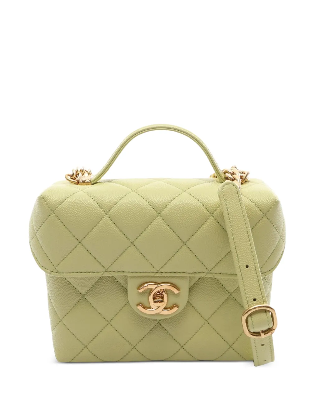 CHANEL Pre-Owned Vanity matelassé bag - Verde