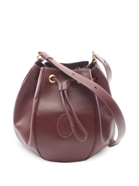 Cartier 2010s Mast Line drawstring shoulder bag