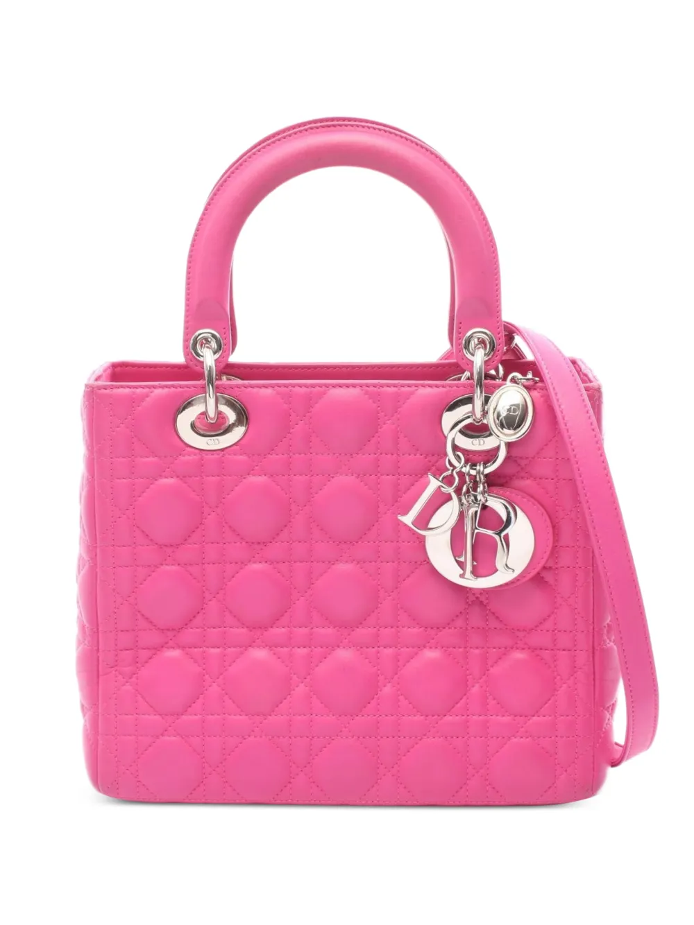 Christian Dior Pre-Owned 2000s mittelgroßer Lady Dior Cannage-Tote Bag - Rosa
