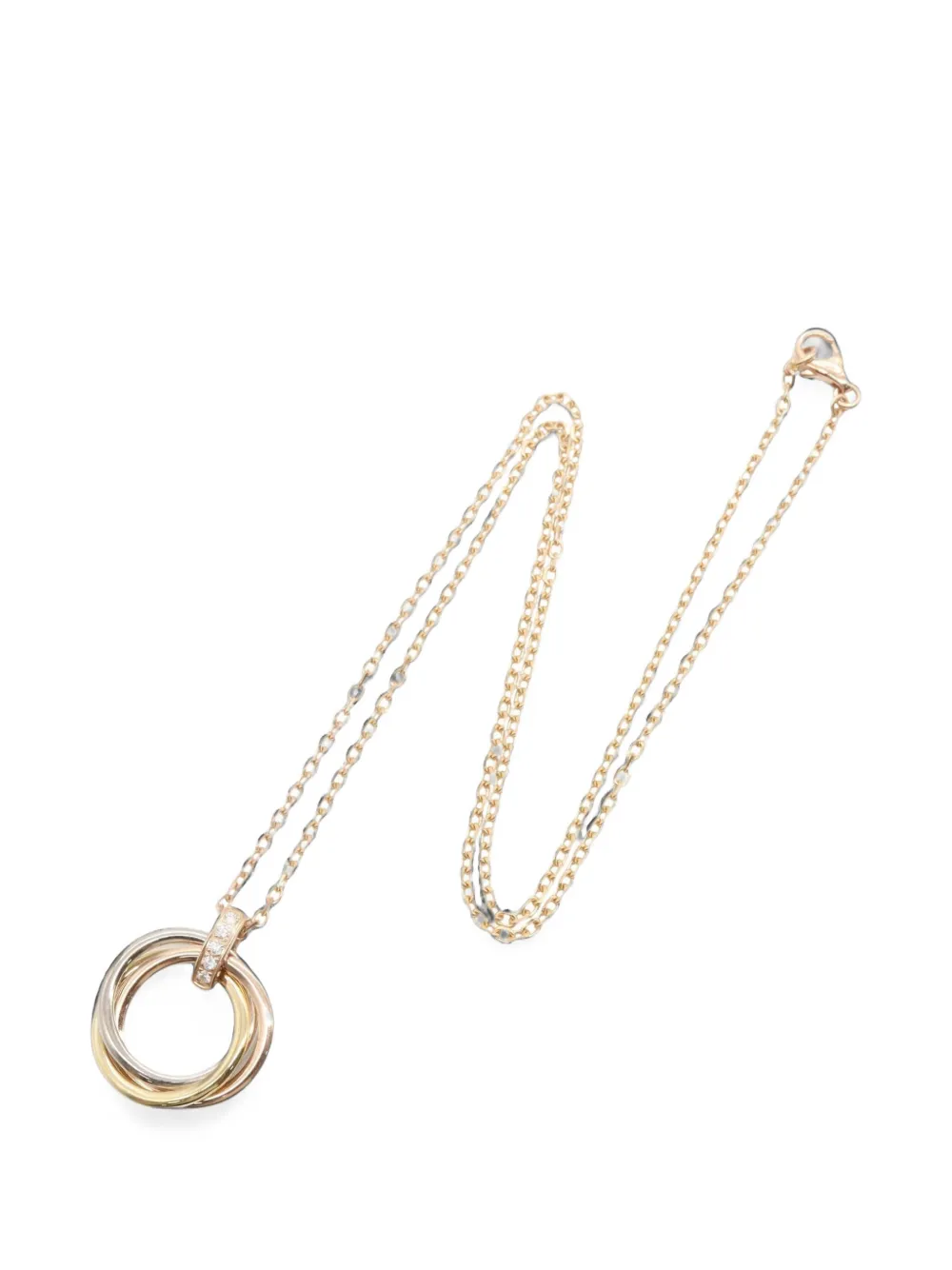 Cartier 2010s Trinity Pearl Halskette mit Diamant - Gold