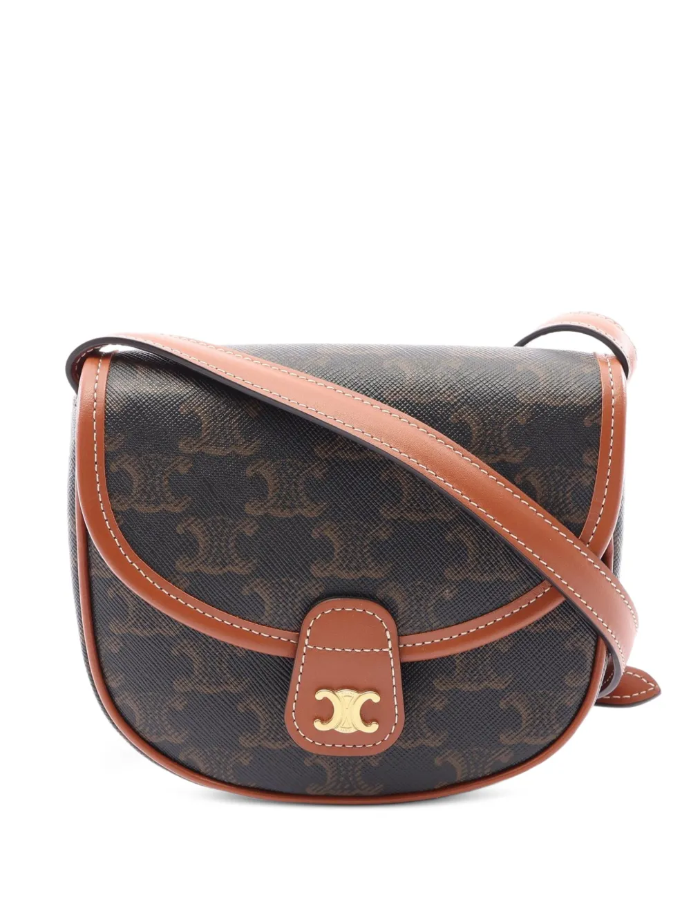 Celine Pre-Owned mini sac porté épaule Triomphe Besace (années 2010) - Marron