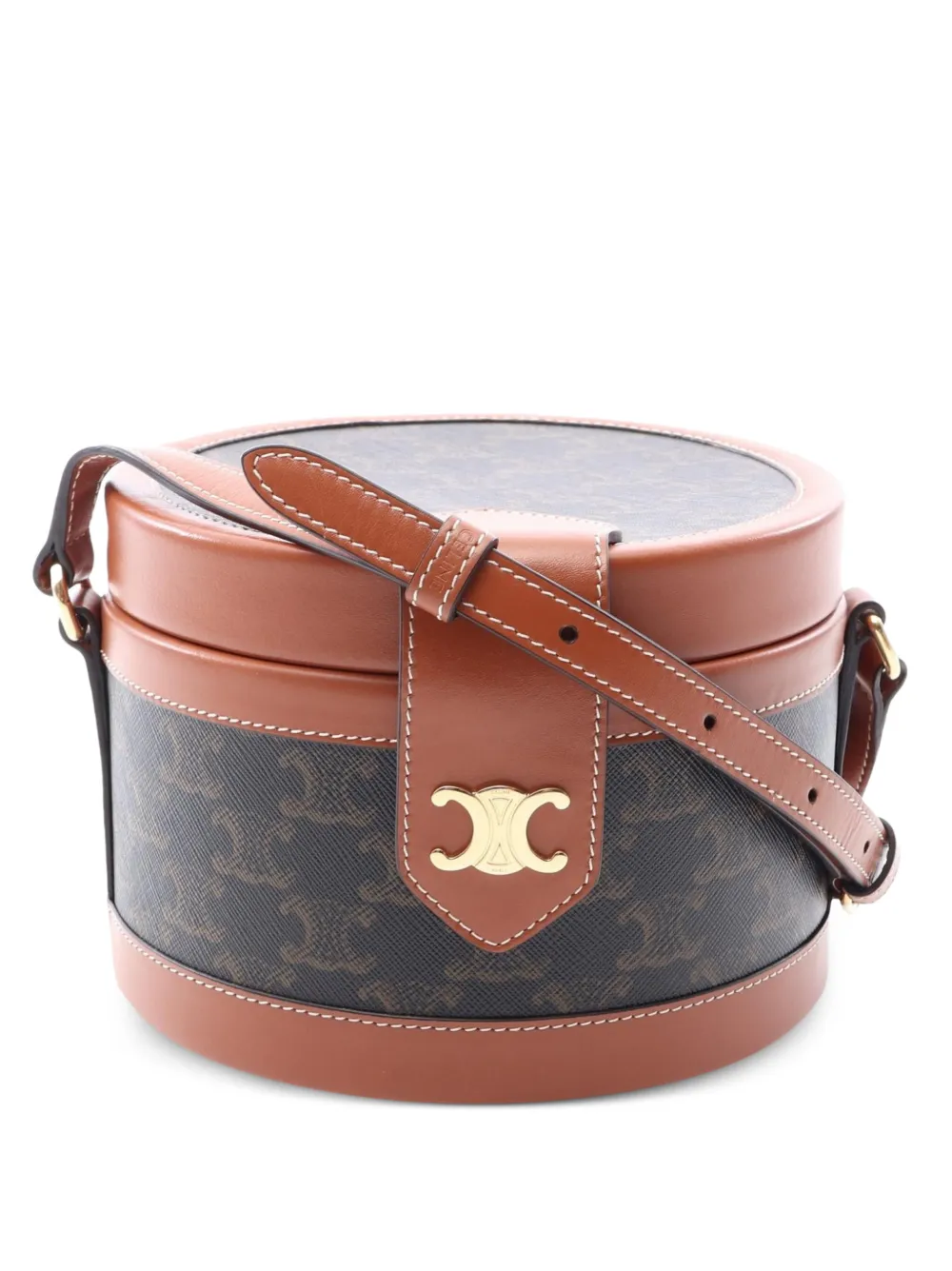 Celine Pre-Owned 2010s mittelgroße Tambour Triomphe Schultertasche - Braun