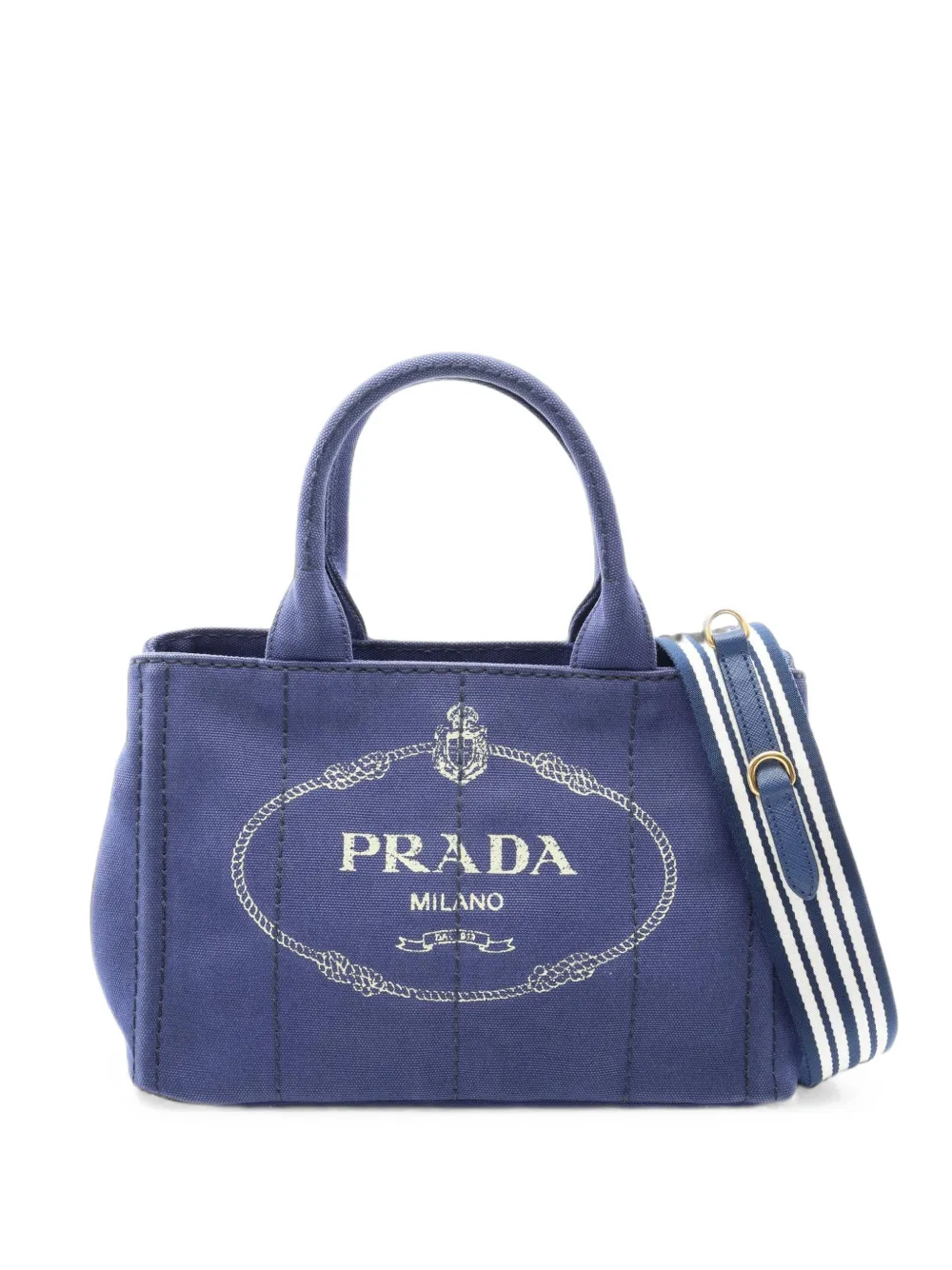 Prada Pre-Owned 2010s Canapa logo-print tote bag - Blu