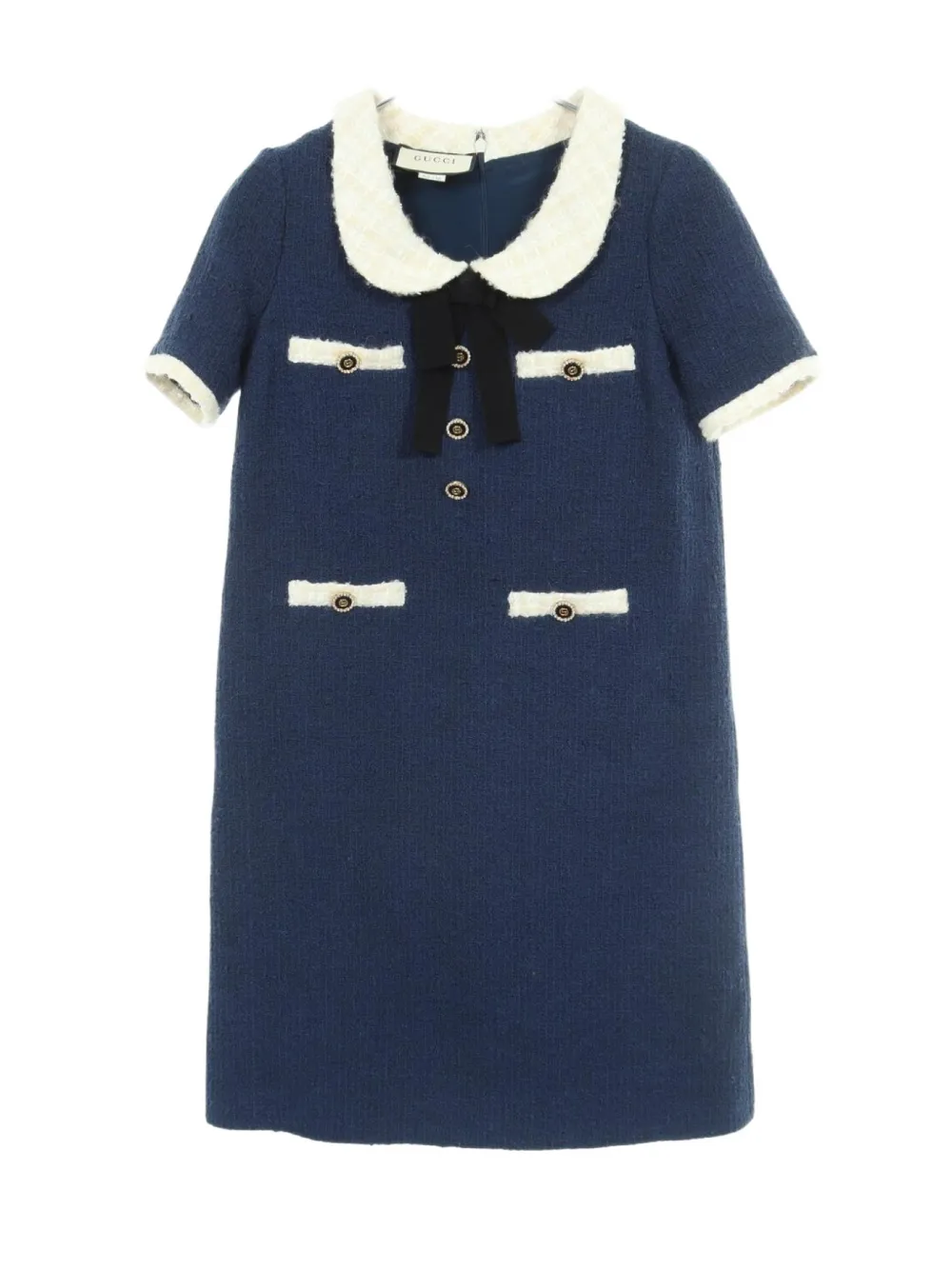 Gucci Pre-Owned robe en tweed (années 2000) - Bleu Gucci Pre-Owned robe en tweed (années 2000) - Bleu