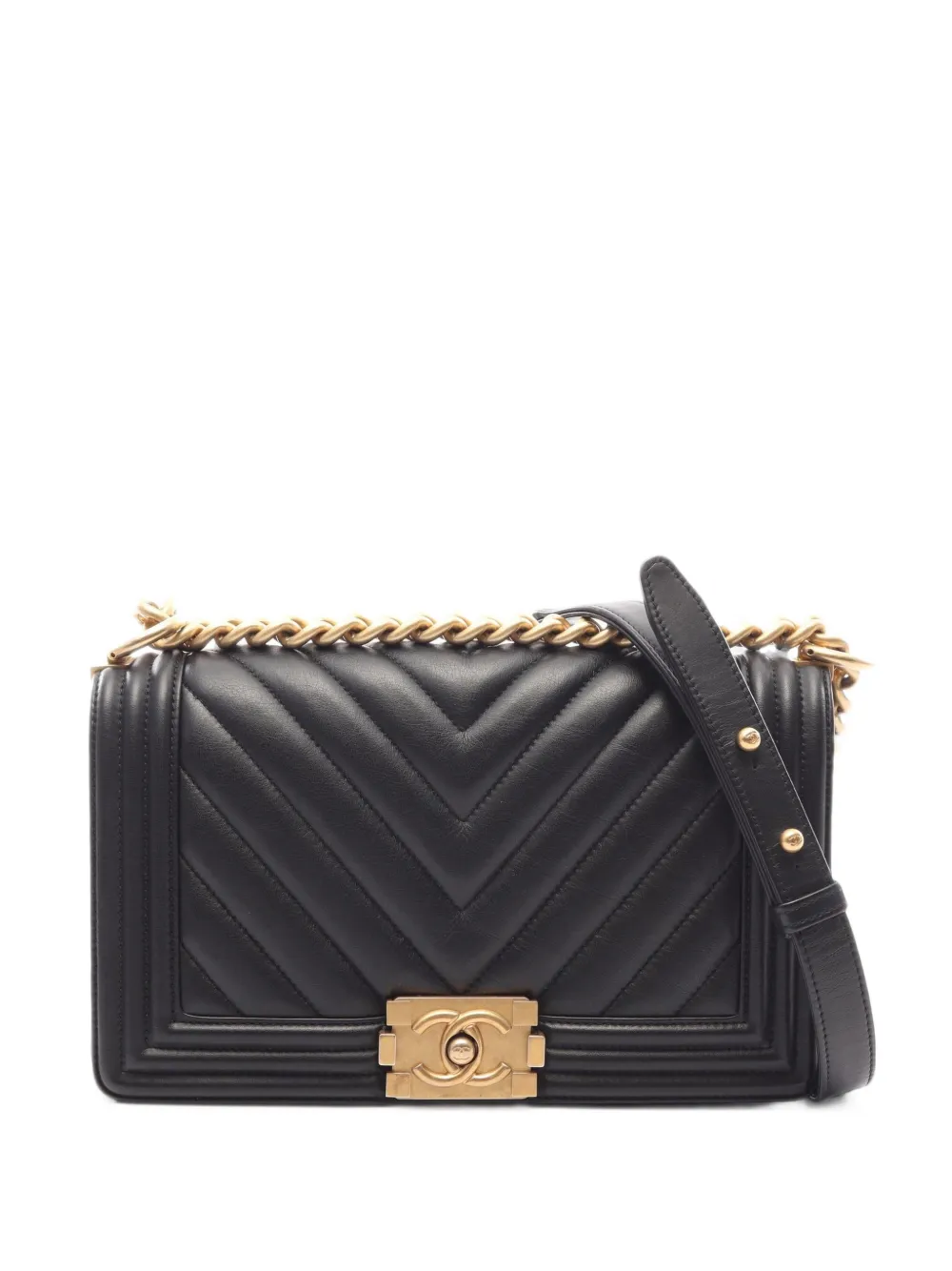 CHANEL Pre-Owned 2019 Boy Chanel chain shoulder bag - Black