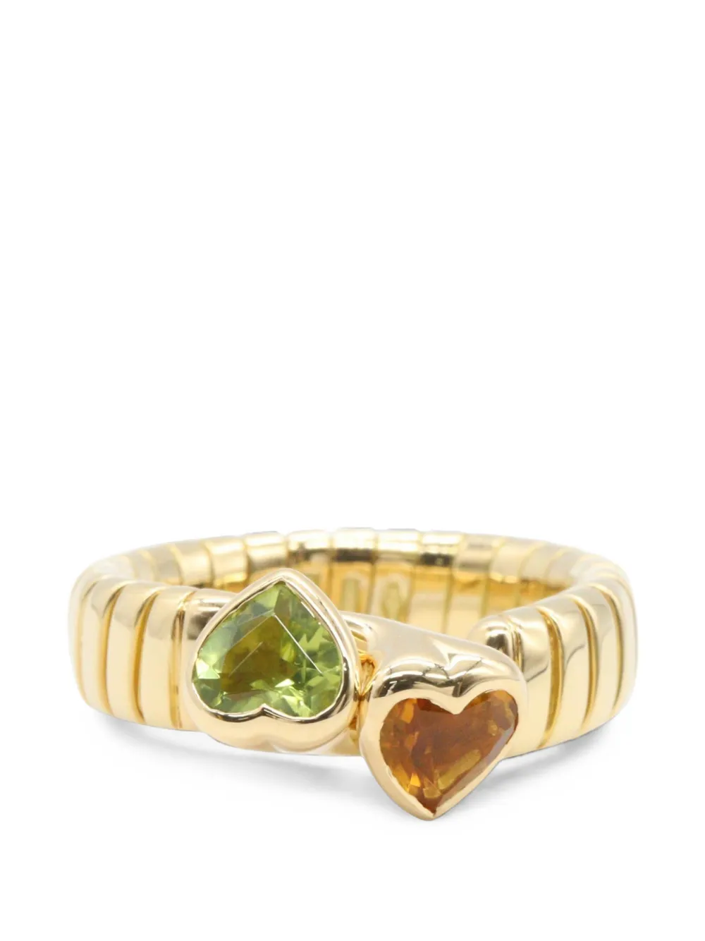 Bvlgari Pre-owned 2010s Tubogas Spiga Ring in Gold