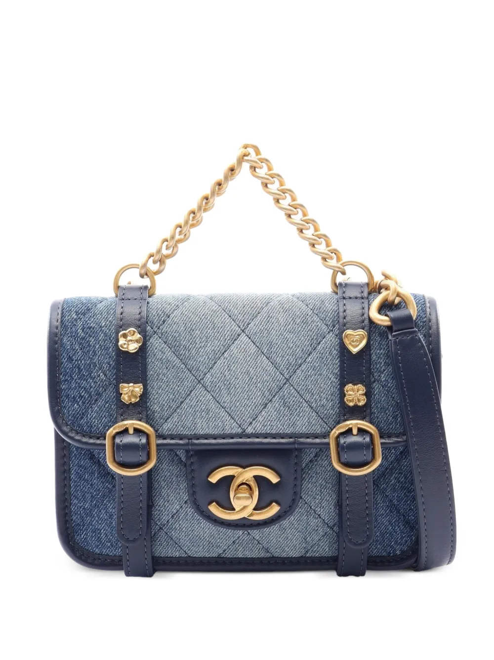 CHANEL Pre-Owned mini Matelasse chain shoulder bag - Blu
