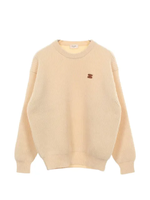 Celine Pre-Owned 2010s Triomphe-patch sweater