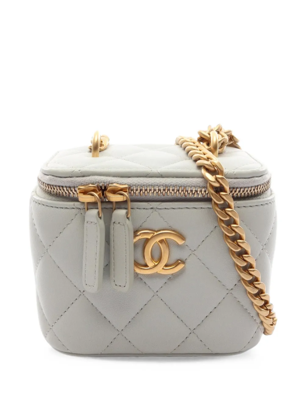 CHANEL Pre-Owned small matelassé Vanity shoulder bag - Grey