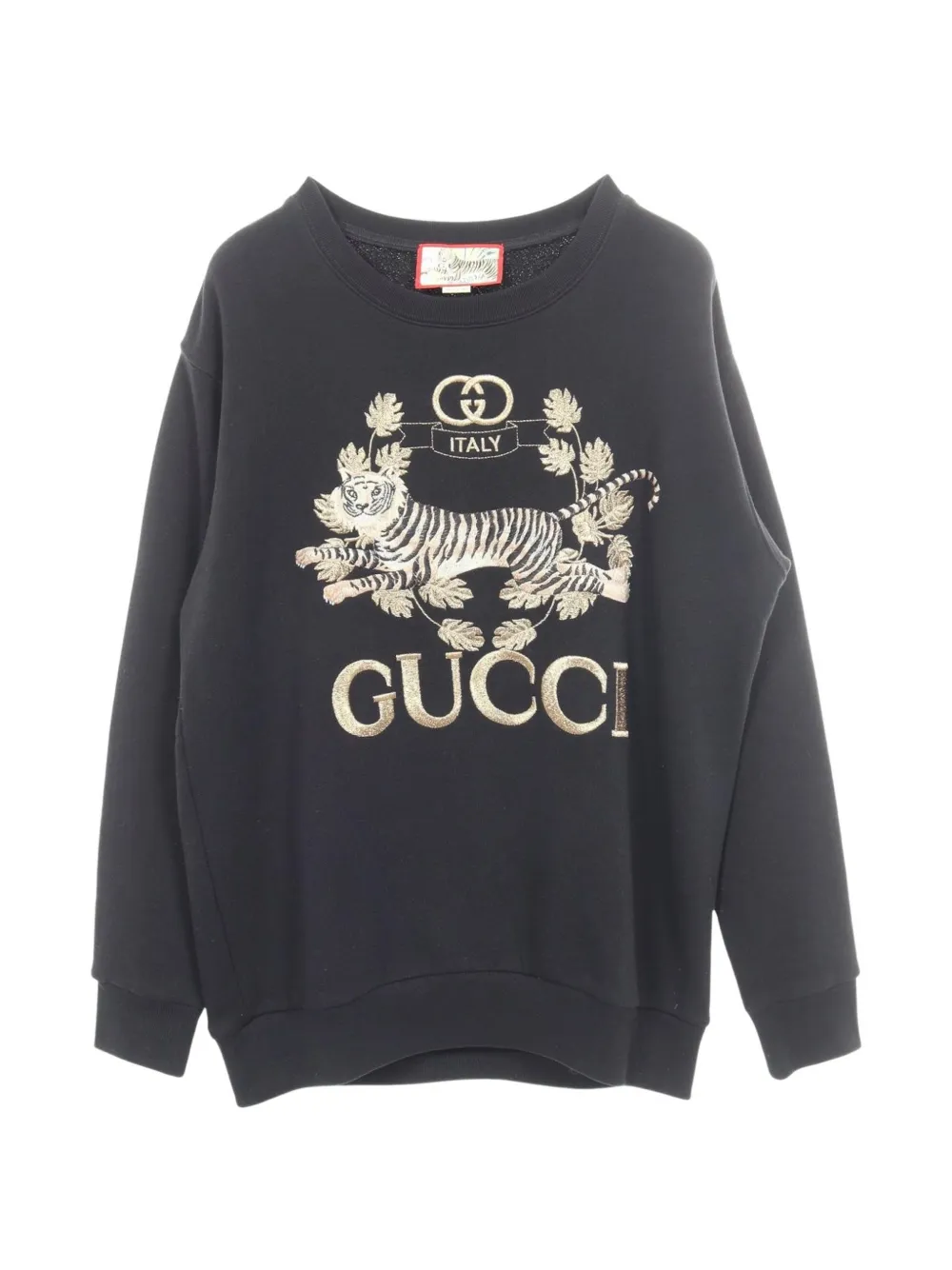 Gucci Pre-Owned sweat Interlocking G à broderie tigre (années 2010) - Noir