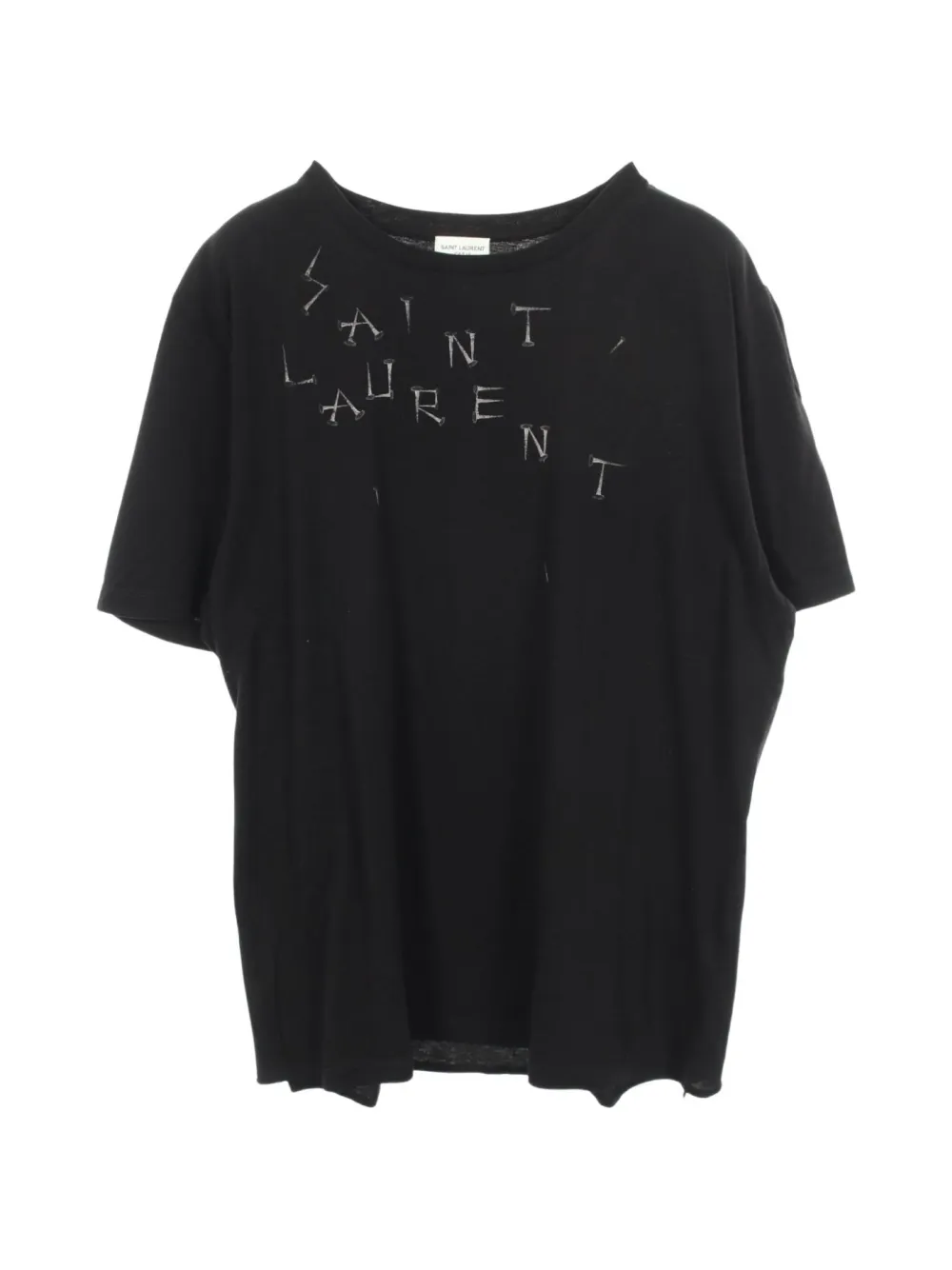Saint Laurent Pre-Owned chemise à logo imprimé (années 2020) - Noir Saint Laurent Pre-Owned chemise à logo imprimé (années 2020) - Noir