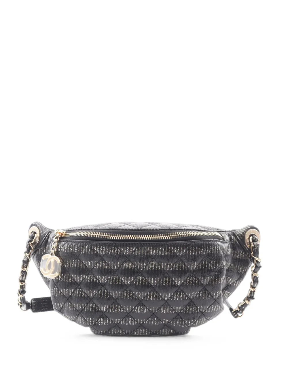 CHANEL Pre-Owned 2019 Matelassé belt bag - Nero