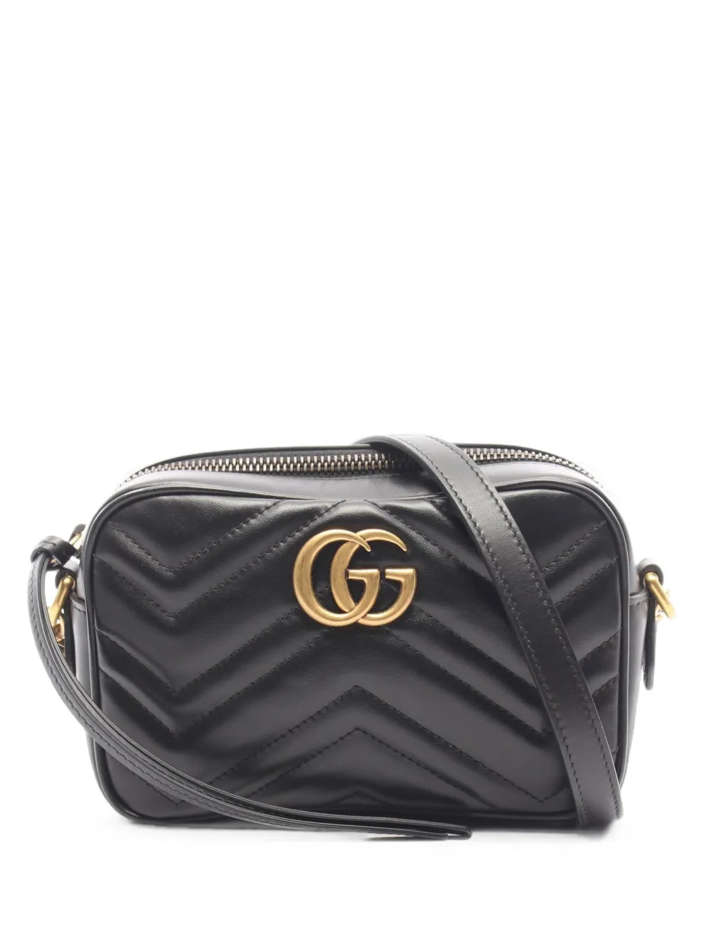 Gucci Pre-Owned 2010s GG Marmont quilted shoulder bag - Black
